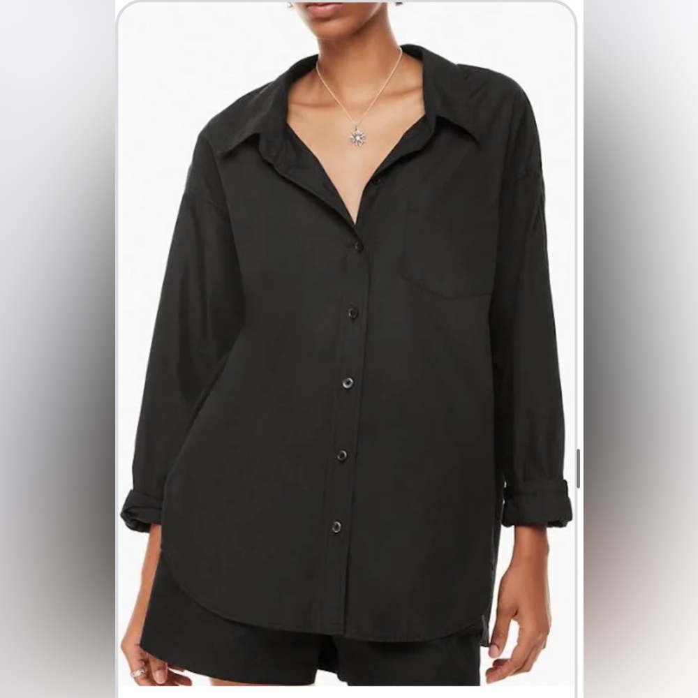 New without tags - Aritzia Sunday Best Montana Shirt - Black Button Down - Small